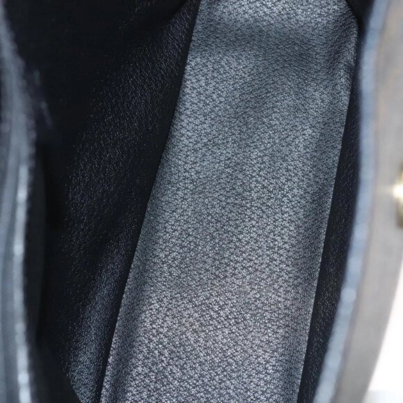 CELINE Macadam Canvas Shoulder Bag PVC Leather Black Gold Auth 116559 - Picture 12 of 16